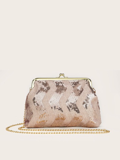 Sequins Decor Chain Novelty Bag