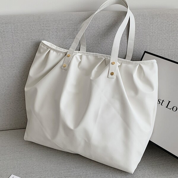 

Minimalist Large Capacity Tote Bag, White