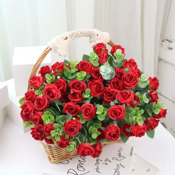 

1pc Artificial Flower, Red