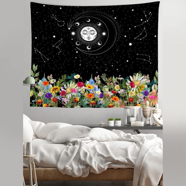 

Flower Print Tapestry, Multicolor