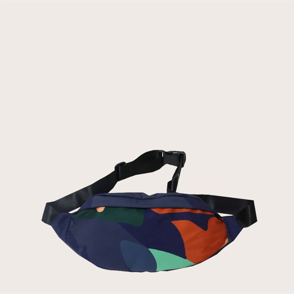 

Men Colorblock Fanny Pack, Multicolor
