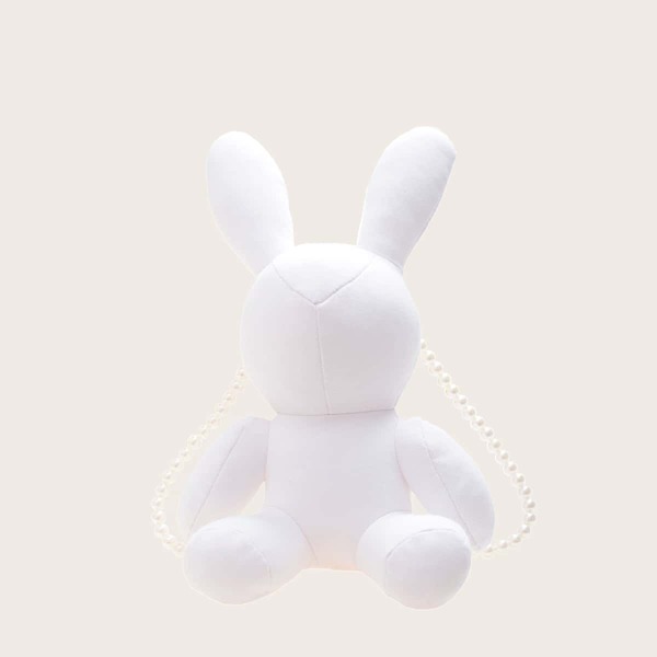 

Girls Cartoon Rabbit Design Crossbody Bag, White