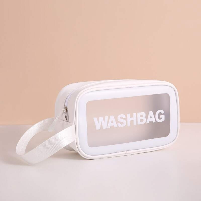 1pc Travel Toiletries Storage Bag, White