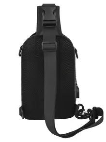 男士字母貼布腰包 - 灰色 - 查看 3