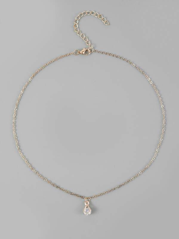 Water Drop Charm Necklace SHEIN USA