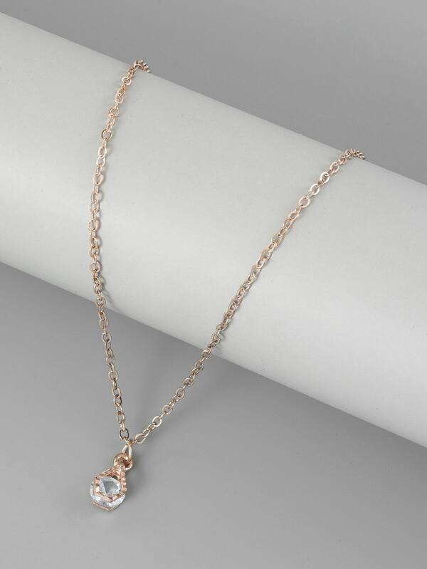 Water Drop Charm Necklace SHEIN USA