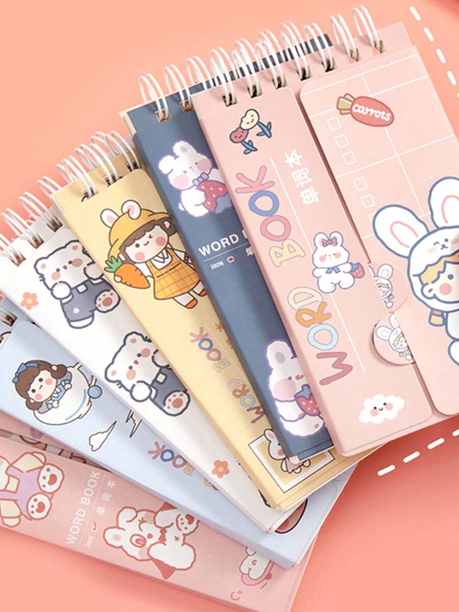 1pc Cartoon Graphic Random Notebook - Multicolor - View 1