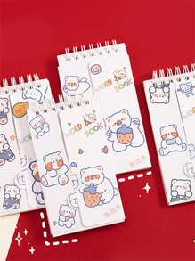1pc Cartoon Graphic Random Notebook - Multicolor - View 6