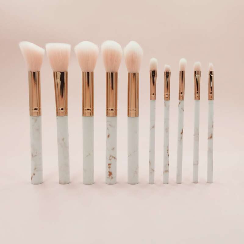 

10pcs Makeup Brush Set, Baby pink