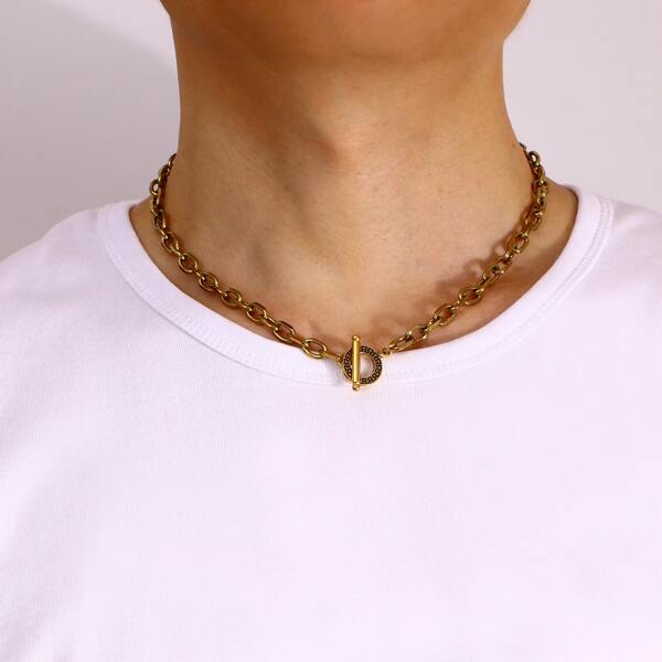 

Men Stainless Steel Necklace, Gold