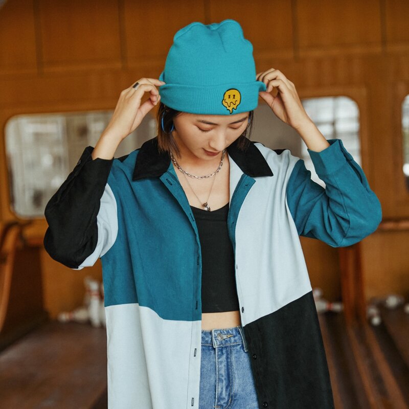 

Colorblock Button Front Blouse, Multicolor