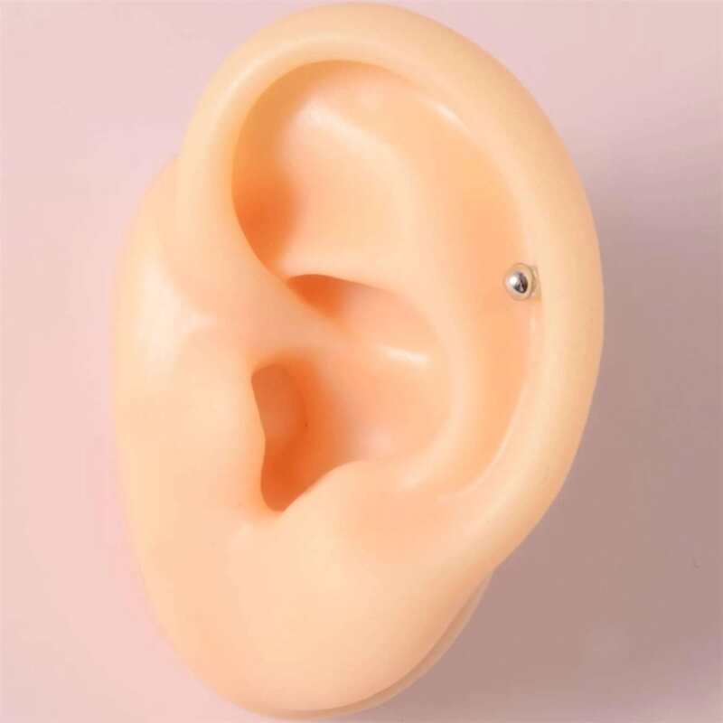 

1pc Metal Universal Nose Stud & Earring & Lip Stud, Silver