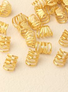 40入組金屬電話線髮圈 - 金色 - 查看 4