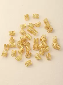 40入組金屬電話線髮圈 - 金色 - 查看 2