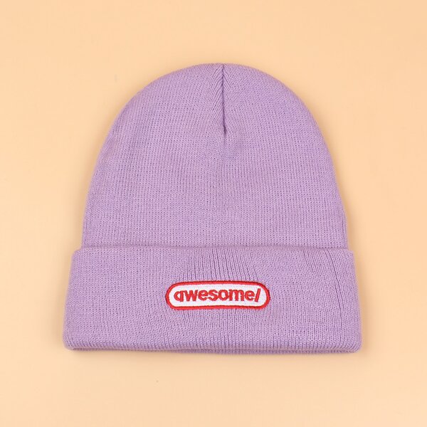 

Letter Graphic Beanie, Purple