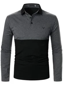 Manfinity Homme Men Two Tone Embroidery Polo Shirt - Multicolor - View 3