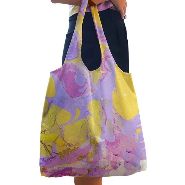 

Colorblock Large Capacity Shopper Bag, Multicolor