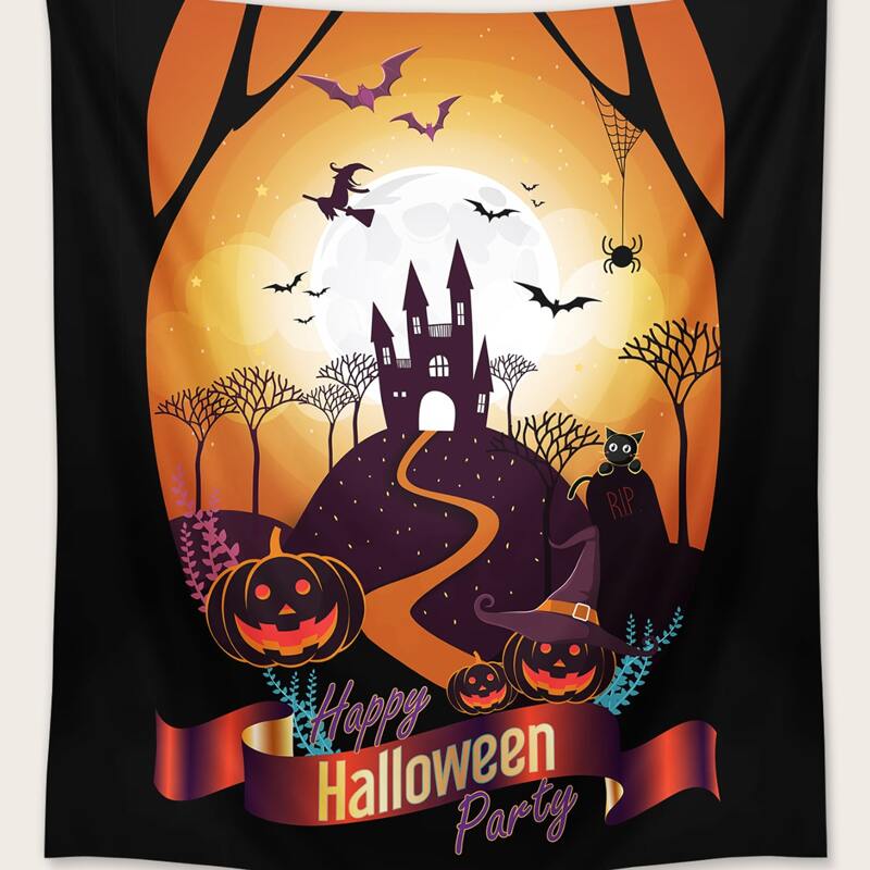 

Halloween Pattern Tapestry, Multicolor