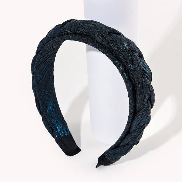 

Braided Solid Headband, Navy blue