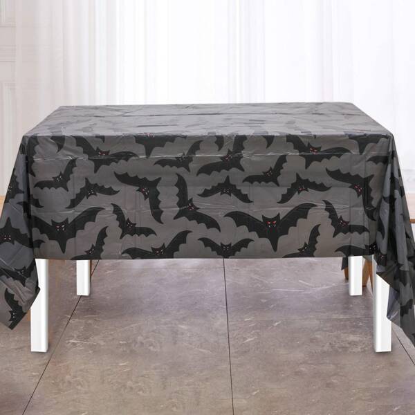 

1pc Halloween Bat Disposable Tablecloth, Multicolor