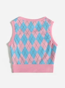 SHEIN Qutie Áo hai dây Hình học Sẵn sàng - Nhiều màu - Xem 2