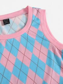 SHEIN Qutie Áo hai dây Hình học Sẵn sàng - Nhiều màu - Xem 3