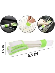 2pcs Car Air Conditioner Vent Brush - Green - View 3