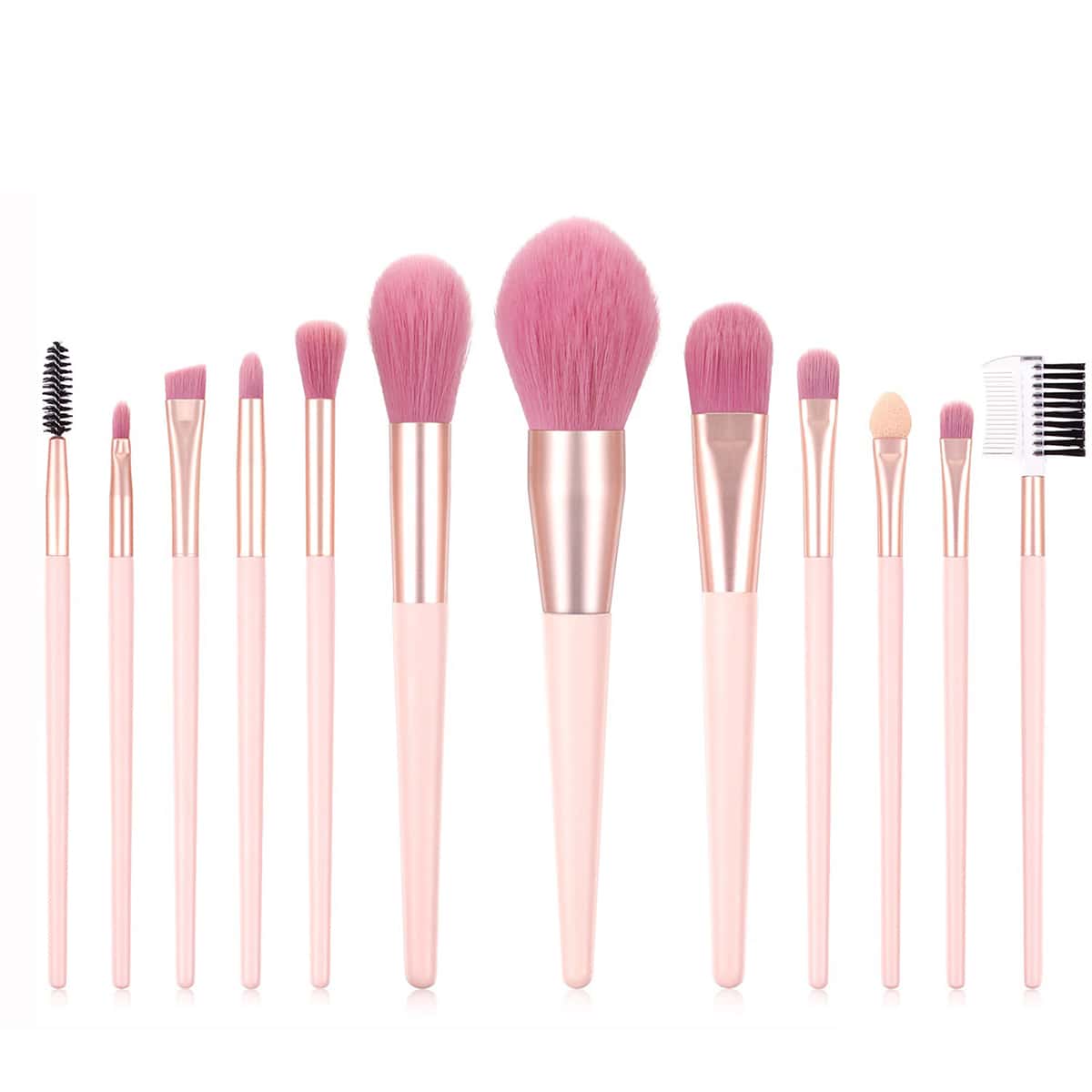 

12pcs Makeup Brush Set, Pink