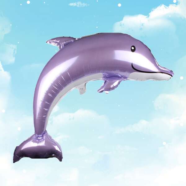 

1pc Dolphin Shaped Balloon, Purple