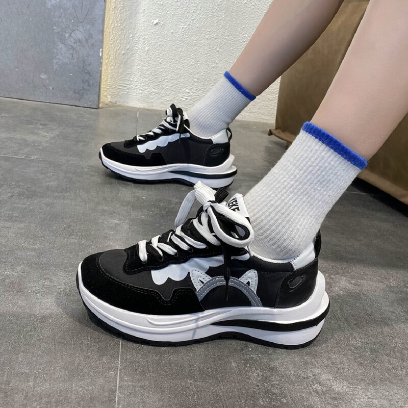 

Cartoon Graphic Sneakers, Black
