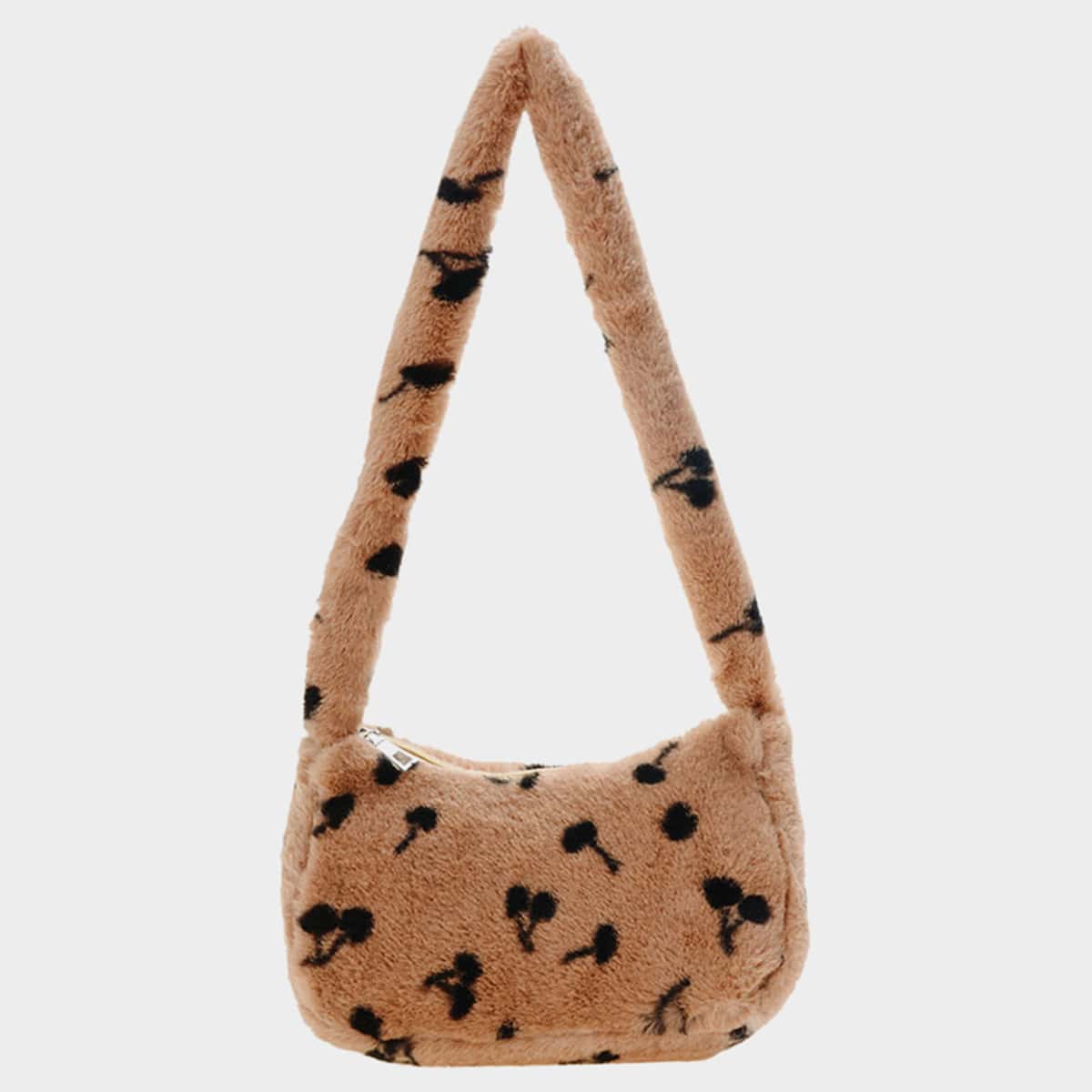 

Cherry Print Shoulder Bag, Brown