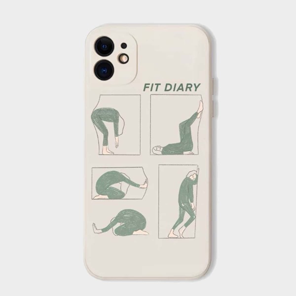 

Fit Diary Pattern Phone Case, Multicolor
