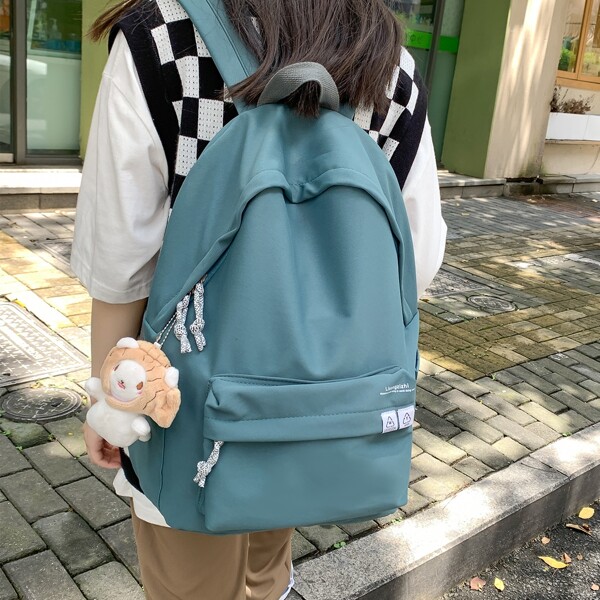 

Doll Decor Minimalist Classic Backpack, Teal blue