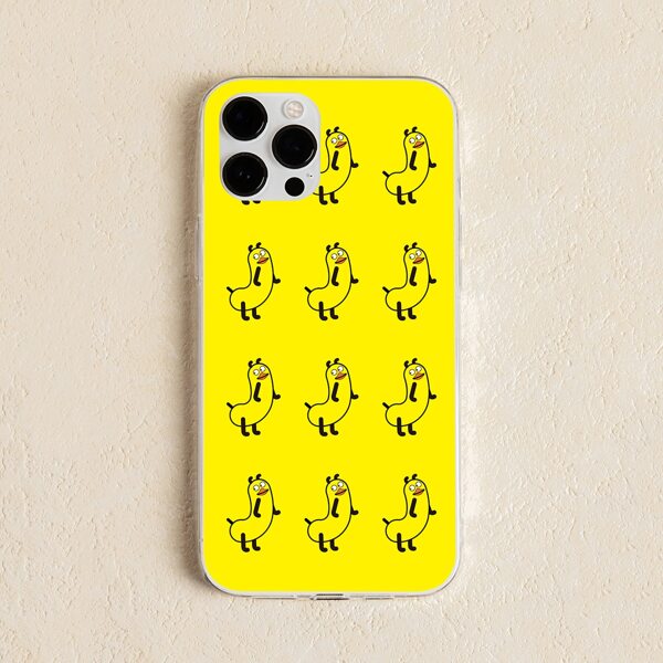 

Cartoon Graphic Phone Case, Yellow