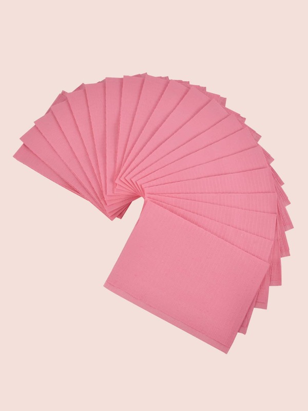 klimonla 20 pièces Serviettes de table pour nail art imperméables, tapis de table jetables en papier 3 plis pliables pour nail art, tapis imperméables pour pratique de manucure en salon (rose), fournitures pour ongles, outils pour ongles, outils pour nail art, rentrée scolaire, ongles, outils pour ongles à clipser