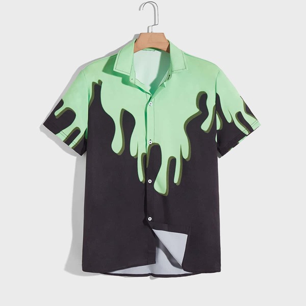 

Guys Colorblock Button Front Shirt, Multicolor