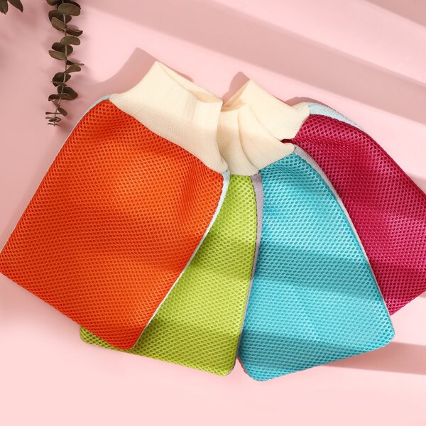 

1pc Plain Random Color Exfoliating Glove, Multicolor