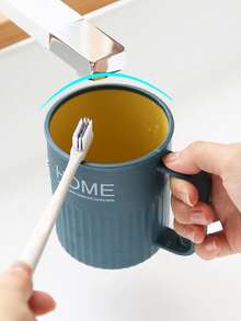 1pc Chữ cái Đồ họa Màu Ngẫu nhiên Cốc súc miệng - Nhiều màu - Xem 2