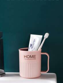 1pc Chữ cái Đồ họa Màu Ngẫu nhiên Cốc súc miệng - Nhiều màu - Xem 4