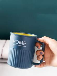 1pc Chữ cái Đồ họa Màu Ngẫu nhiên Cốc súc miệng - Nhiều màu - Xem 5