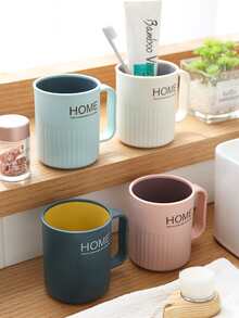 1pc Chữ cái Đồ họa Màu Ngẫu nhiên Cốc súc miệng - Nhiều màu - Xem 7