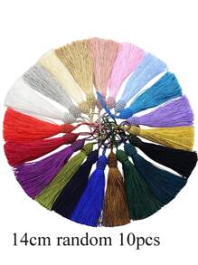 10入組隨機顏色DIY流蘇，流蘇飾品，流蘇吊墜，服裝配件 - 彩色 - 查看 2