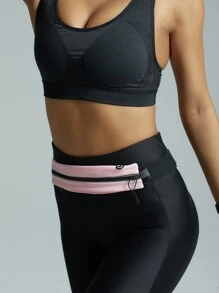 反光細節耳機洞腰包 - 淺粉色 - 查看 4