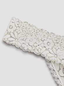 LUVLETTE Đồ lót ren thấp tầng - trắng - Xem 8