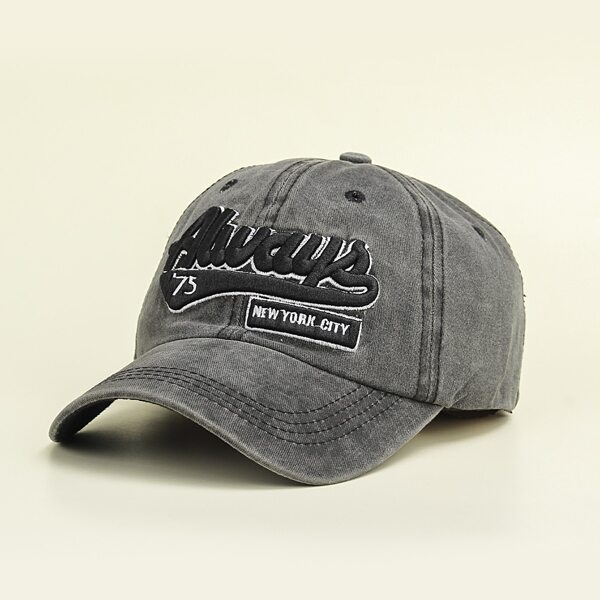 

Men Letter Graphic Baseball Cap, Grey