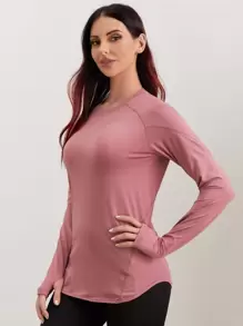 Easithlete 无缝柔软罗纹针织运动背心 合身衬衫 适合中国新年运动背心 - 藕粉色 - 查看 3