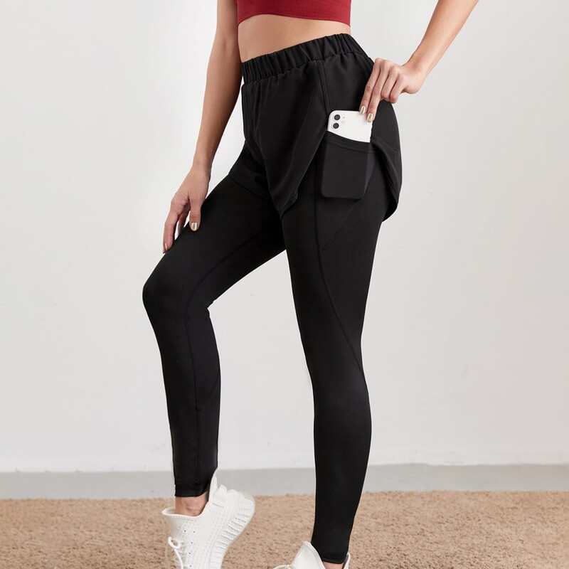 

Absorbs Sweat Breathable Sports Leggings, Black