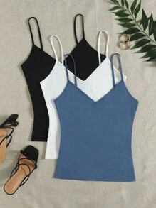 Muchica Áo hai dây màu trơn Cơ bản - Nhiều màu - Xem 1