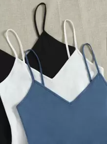 Muchica Áo hai dây màu trơn Cơ bản - Nhiều màu - Xem 5