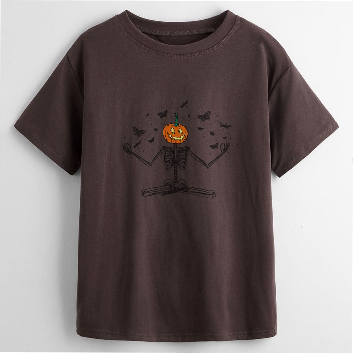 

Halloween Graphic Tee, Chocolate brown